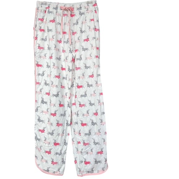 NWT Sleep Sense Pink Dachshund Pajama Pants Sz S - Picture 1 of 7